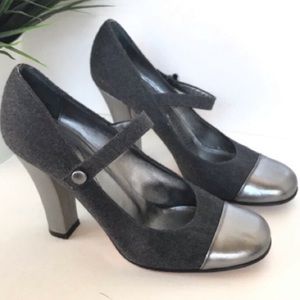 EUC Kate Spade Gunmetal Mary Janes